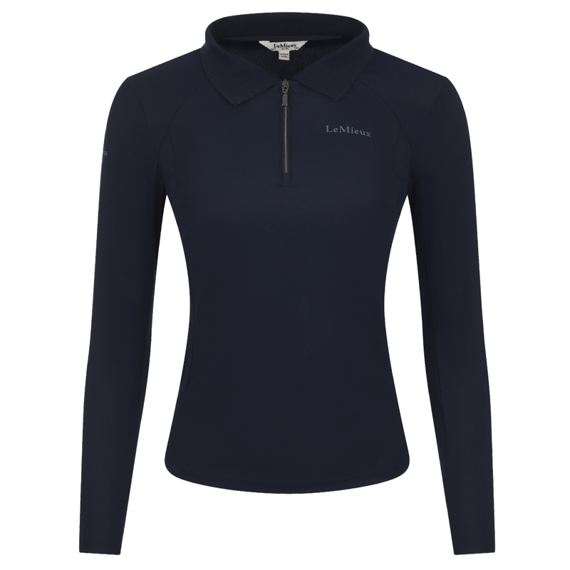 LeMieux Long Sleeve Sport Polo Shirt - Navy-1