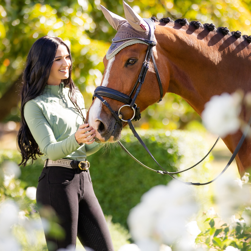 LeMieux Elasticated Belt - Stone-2