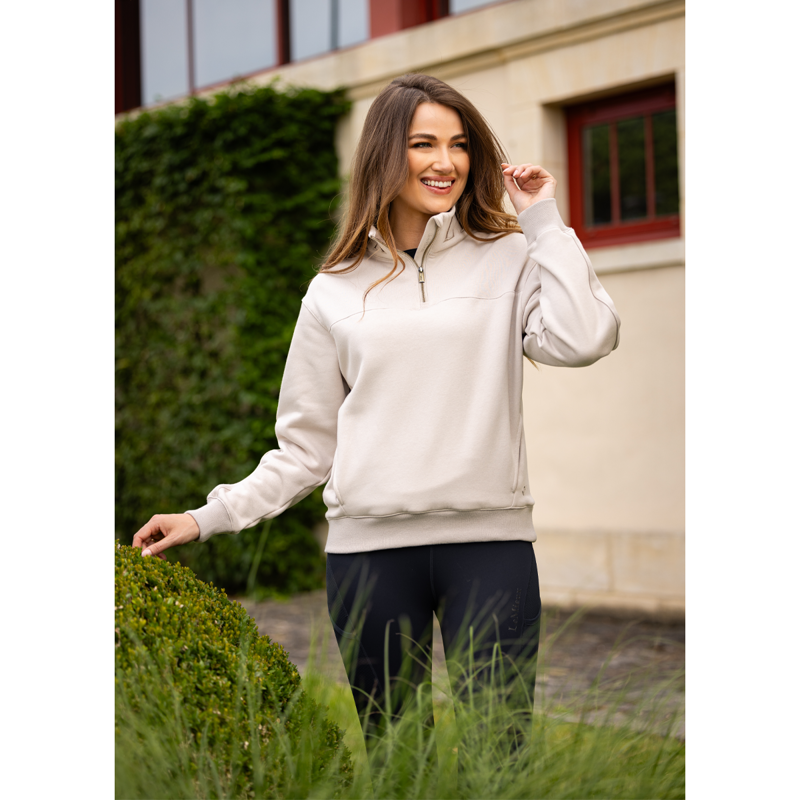 LeMieux Kali Quarter Zip Sweat - Stone-5