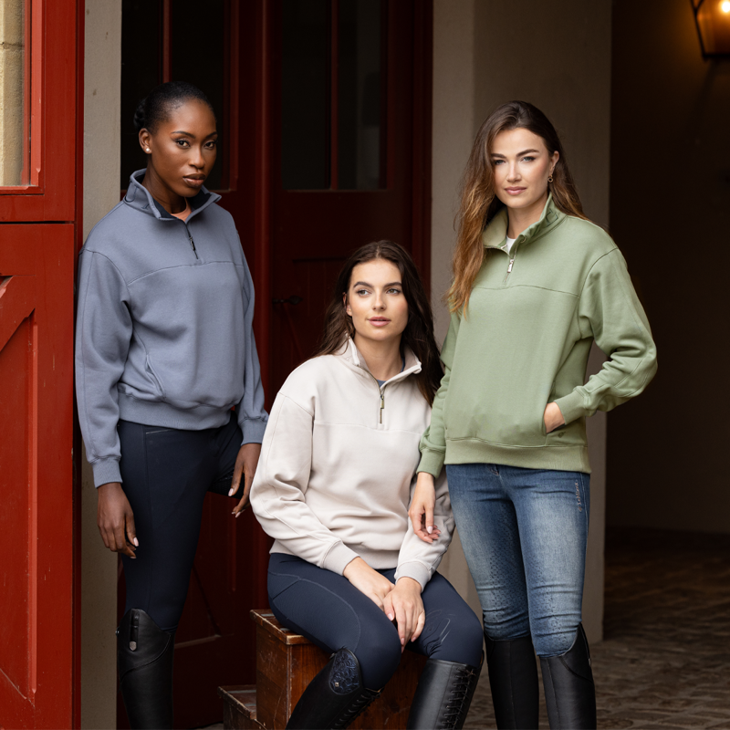 LeMieux Kali Quarter Zip Sweat - Thyme-7