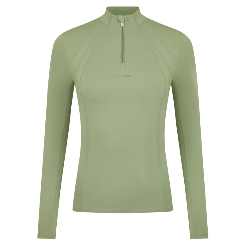 LeMieux Mia Mesh Long Sleeve Base Layer - Thyme-1