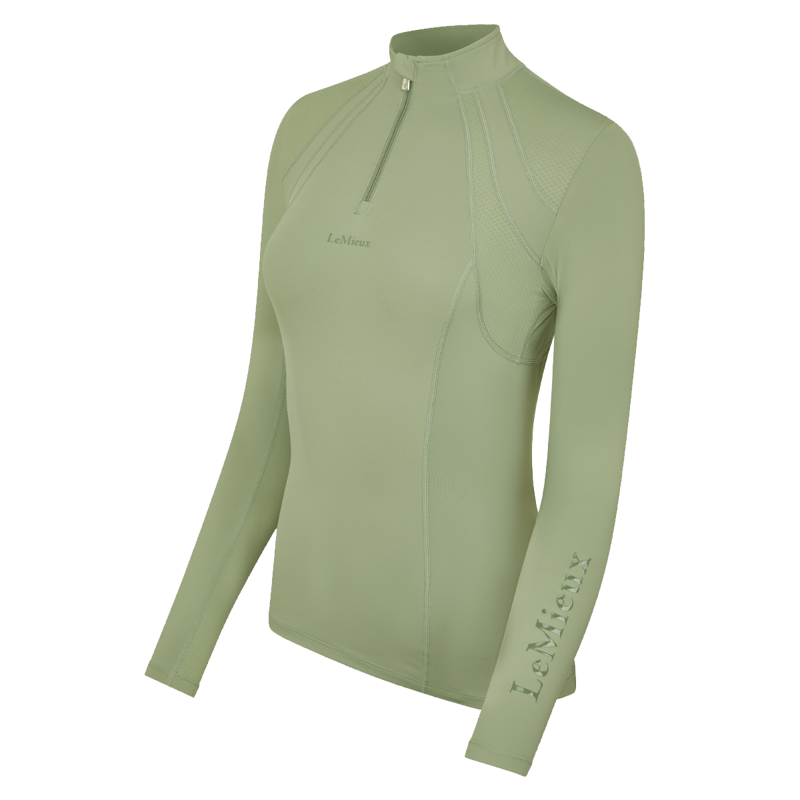 LeMieux Mia Mesh Long Sleeve Base Layer - Thyme-2