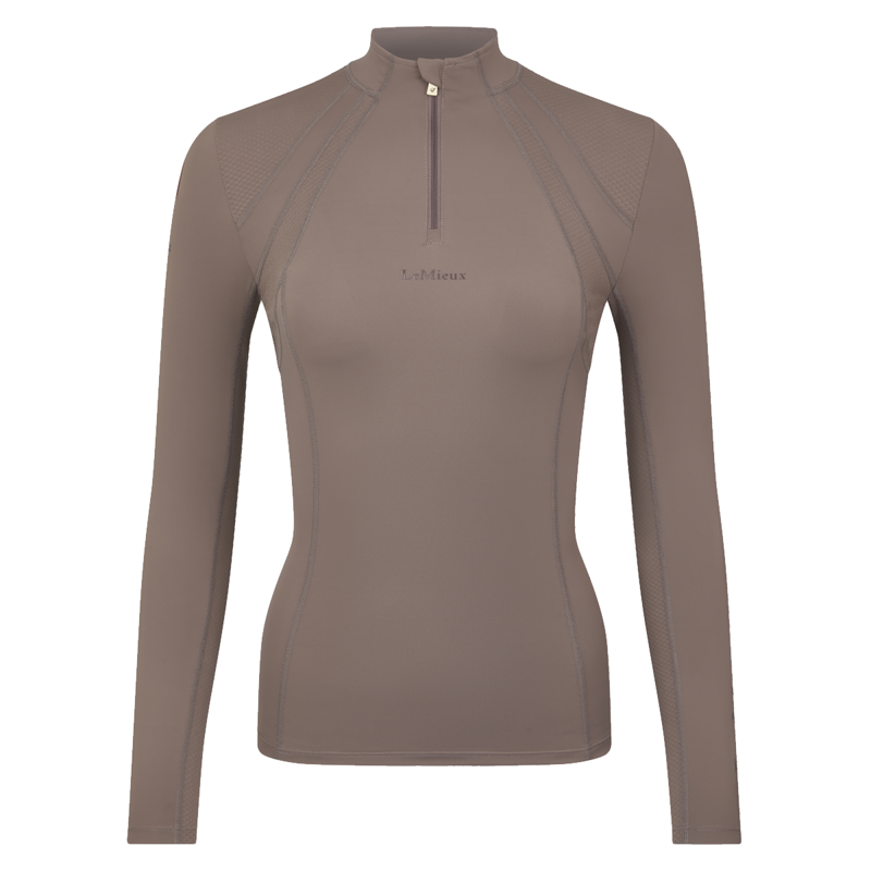 LeMieux Mia Mesh Long Sleeve Base Layer - Walnut-1