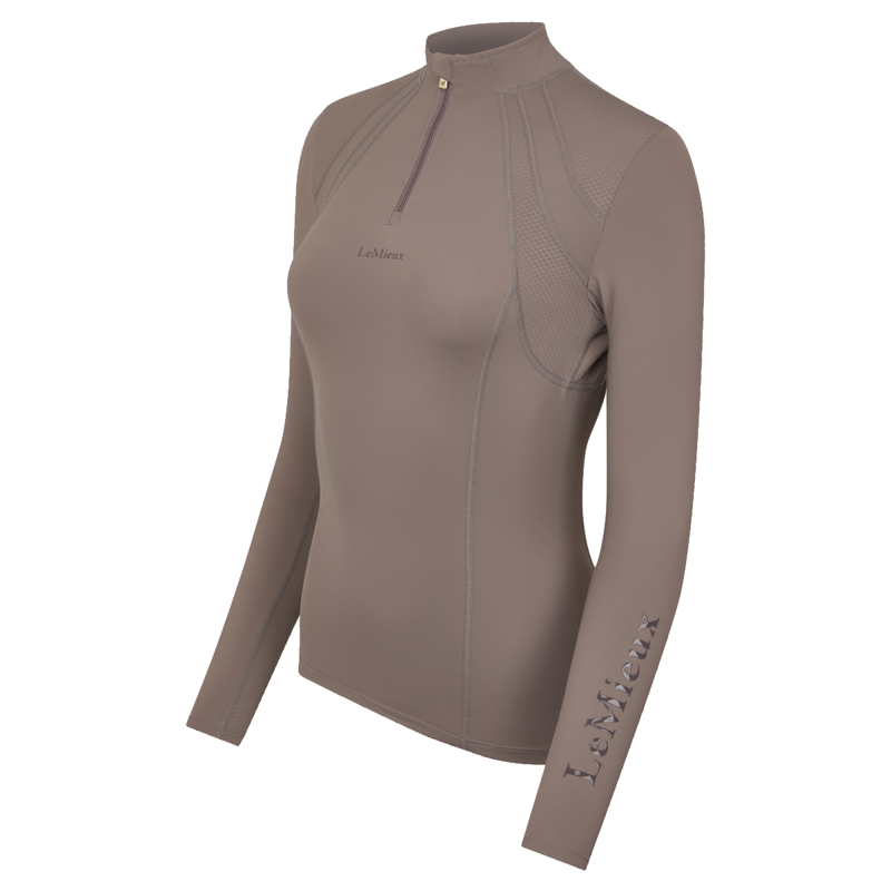 LeMieux Mia Mesh Long Sleeve Base Layer - Walnut-2