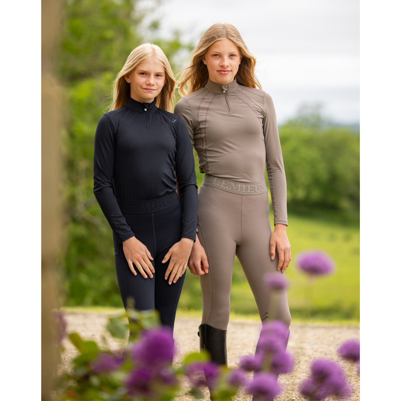 LeMieux Young Rider Mia Mesh Base Layer - Walnut-4