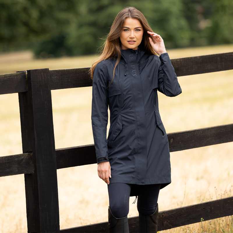 LeMieux Grace Long Rain Jacket - Navy-9
