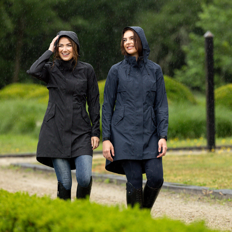 LeMieux Grace Long Rain Jacket - Navy-10