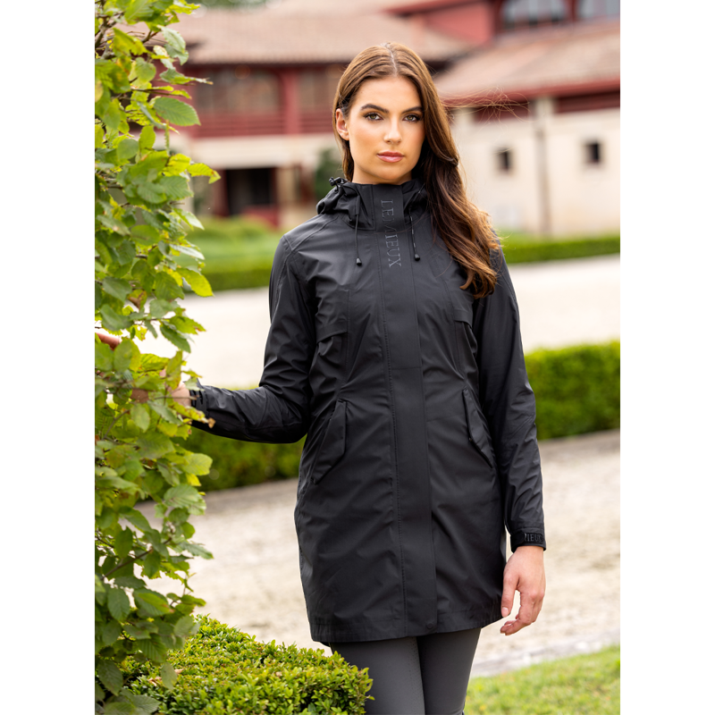 LeMieux Grace Long Rain Jacket - Black-9