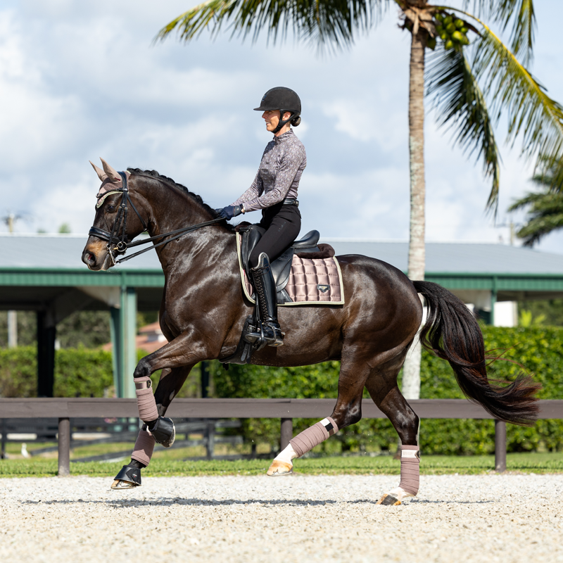 LeMieux Merino Loire Classic Dressage Square - Walnut-1