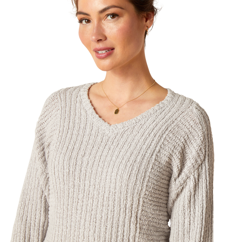 Ariat Women's Daneway Sweater - Heather Grey-2