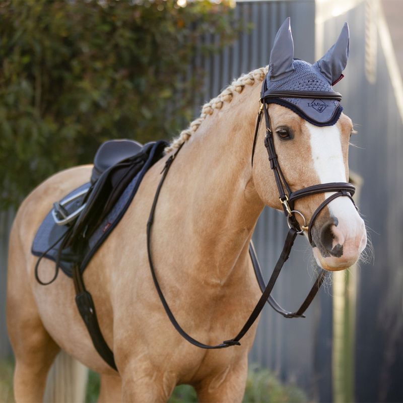 LeMieux Classic Fly Hood - Jay Blue-1