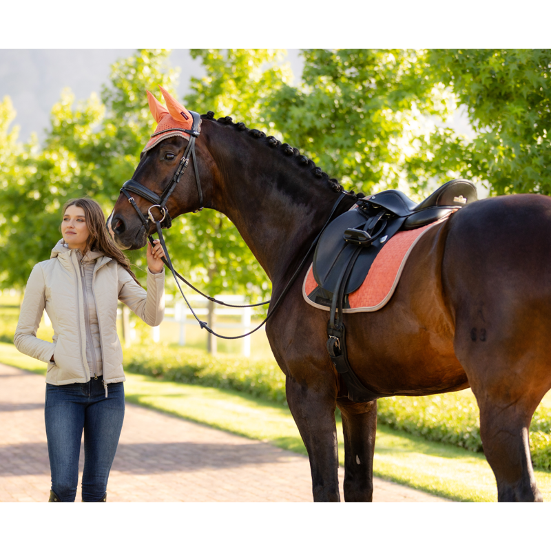 LeMieux Suede Dressage Square - Apricot-2