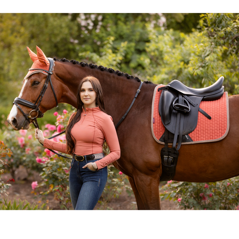 LeMieux Suede Dressage Square - Apricot-1