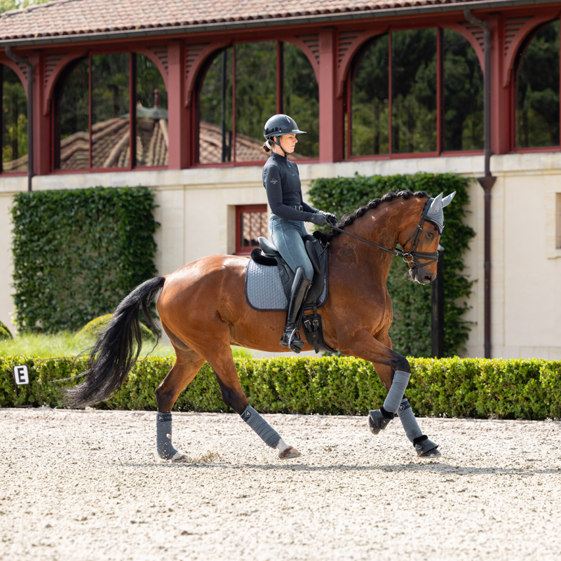 LeMieux Suede Dressage Square - Jay Blue-3