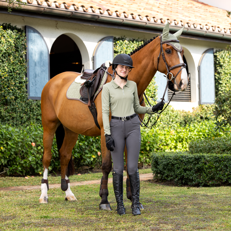 LeMieux Merino Suede Classic Close Contact Square - Fern-2