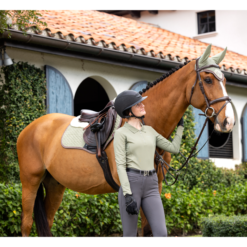 LeMieux Merino Suede Classic Close Contact Square - Fern-1