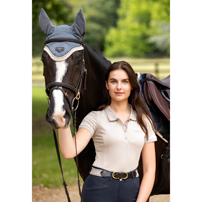 LeMieux Classique Polo Shirt - Stone-5