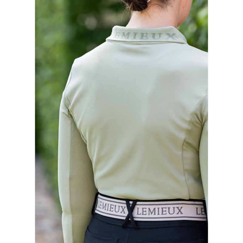 LeMieux Long Sleeve Sport Polo Shirt - Fern-5