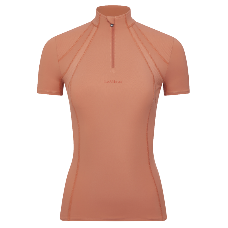 LeMieux Mia Mesh Short Sleeve Base Layer - Apricot-1
