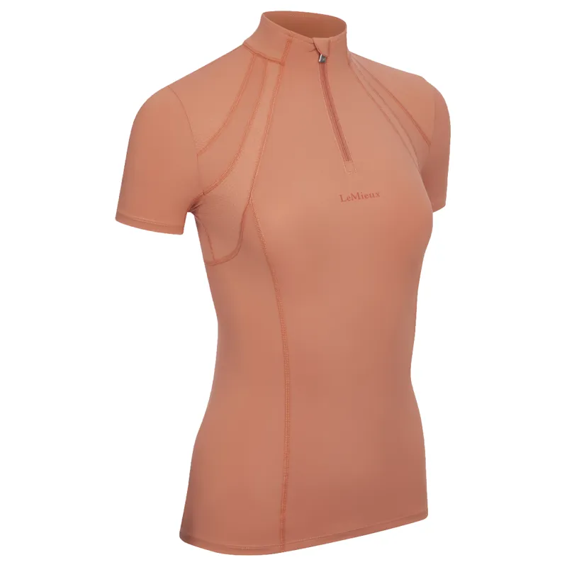 LeMieux Mia Mesh Short Sleeve Base Layer - Apricot