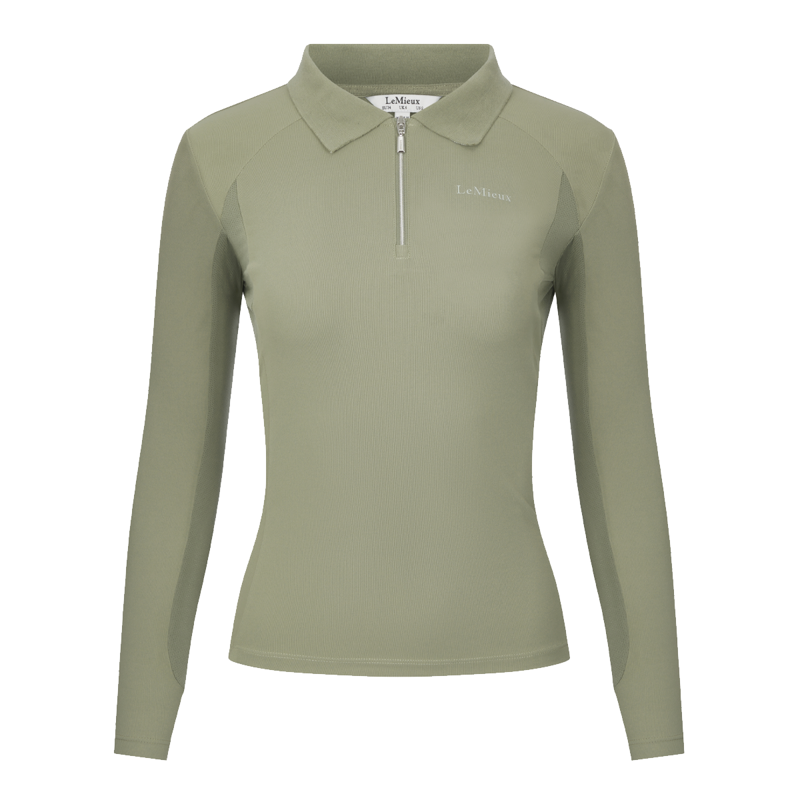 LeMieux Long Sleeve Sport Polo Shirt - Fern-1