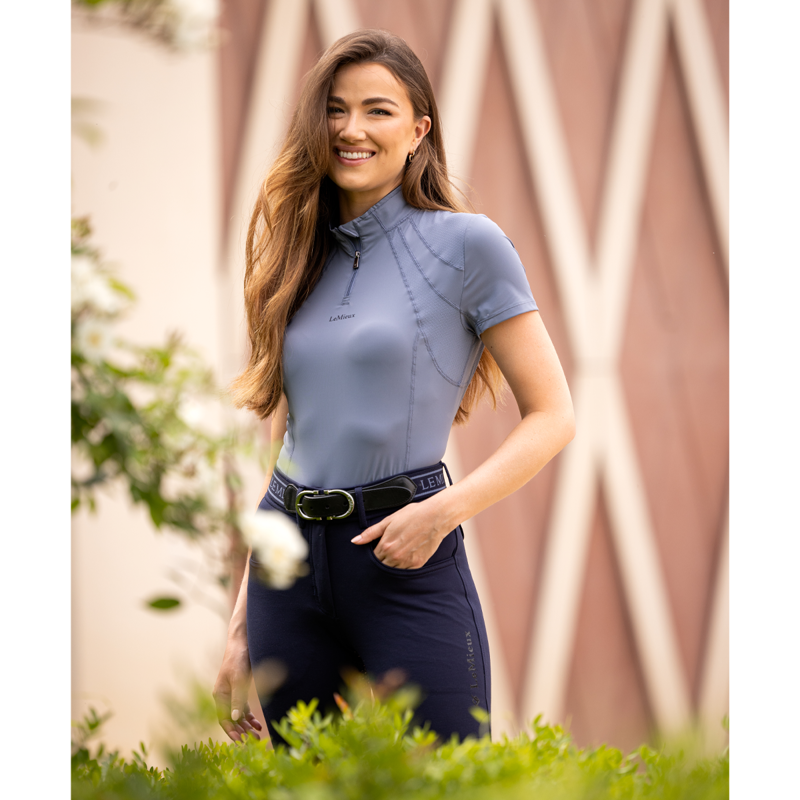 LeMieux Mia Mesh Short Sleeve Base Layer - Jay Blue-5