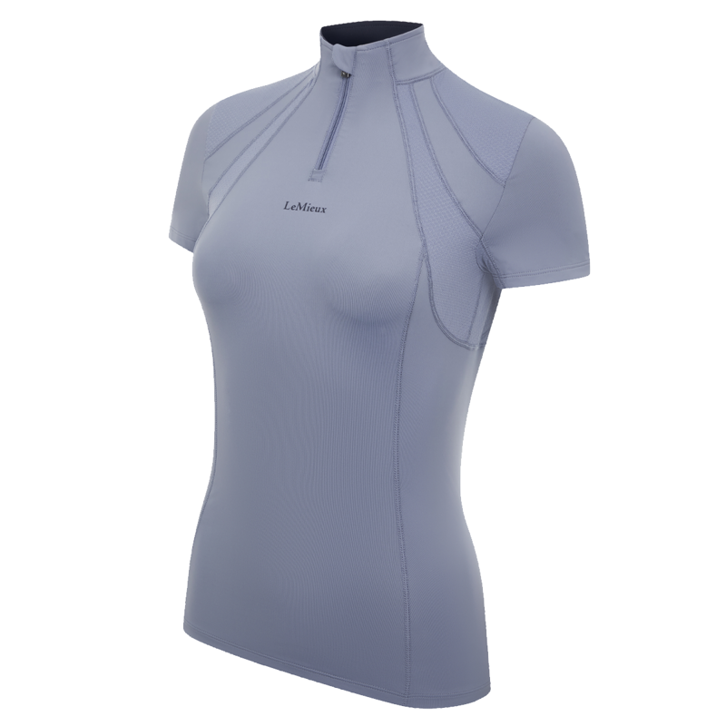 LeMieux Mia Mesh Short Sleeve Base Layer - Jay Blue-2