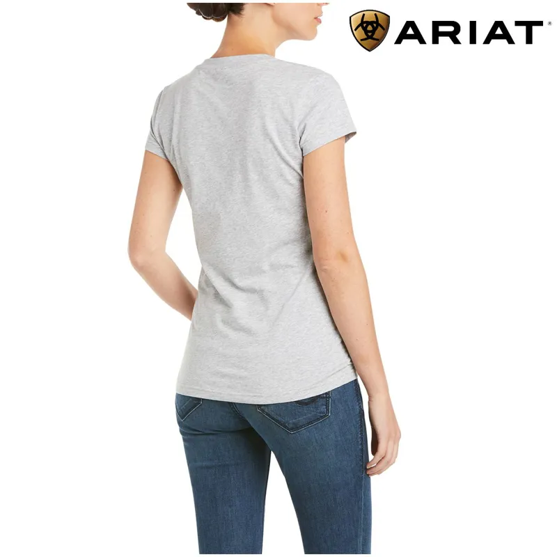 Ariat Womens Icon Logo SS T-Shirt - Heather Grey-1