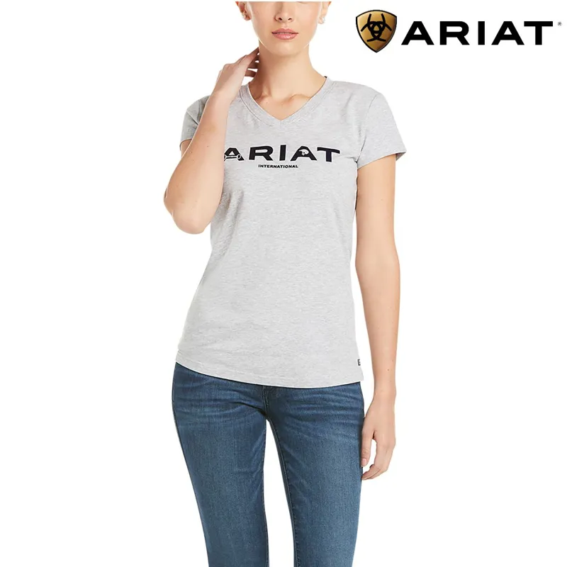 Ariat Womens Icon Logo SS T-Shirt - Heather Grey-2