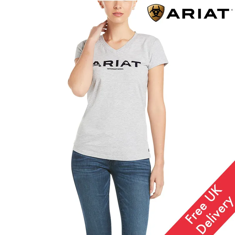 Ariat Womens Icon Logo SS T-Shirt - Heather Grey