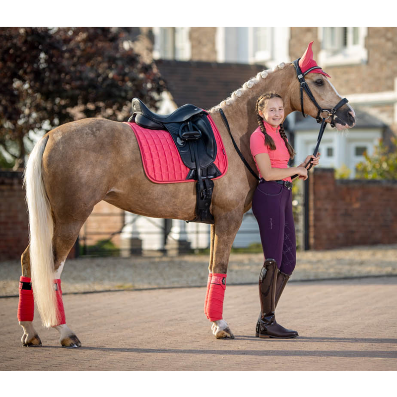 LeMieux Loire Classic Satin Dressage Square - Papaya-2