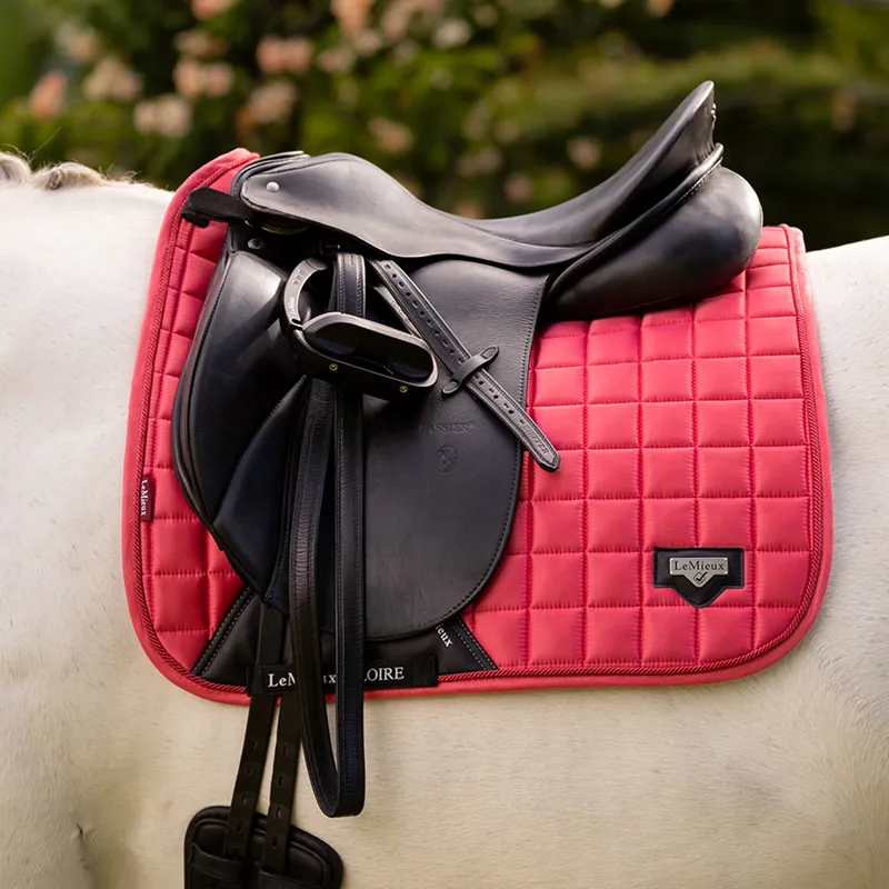 LeMieux Loire Classic Satin Dressage Square - Papaya-1