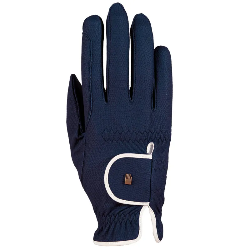 Roeckl Ladies Lona Riding Gloves - Navy/White