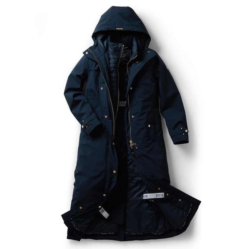 Holland Cooper Longline Training Coat - Ink Navy-7