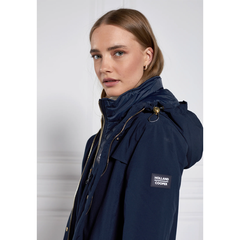 Holland Cooper Longline Training Coat - Ink Navy-5