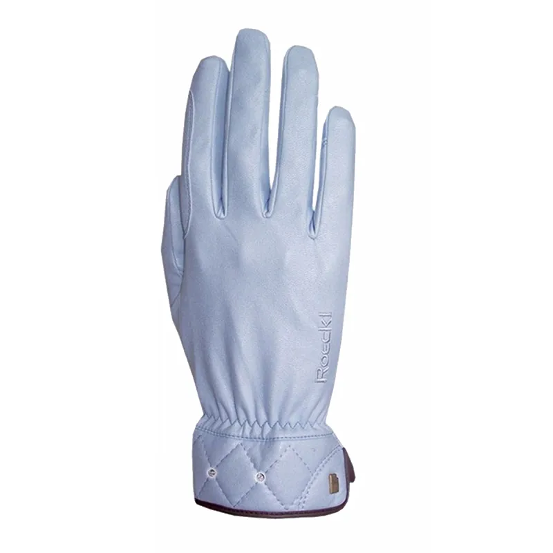 Roeckl Lorena Suprema Gloves with Crystals - Light Blue