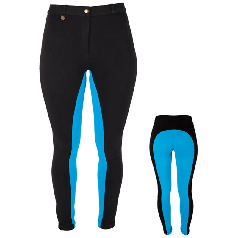 Loveson Two Tone Ladies Jodhpurs - Black/Blue