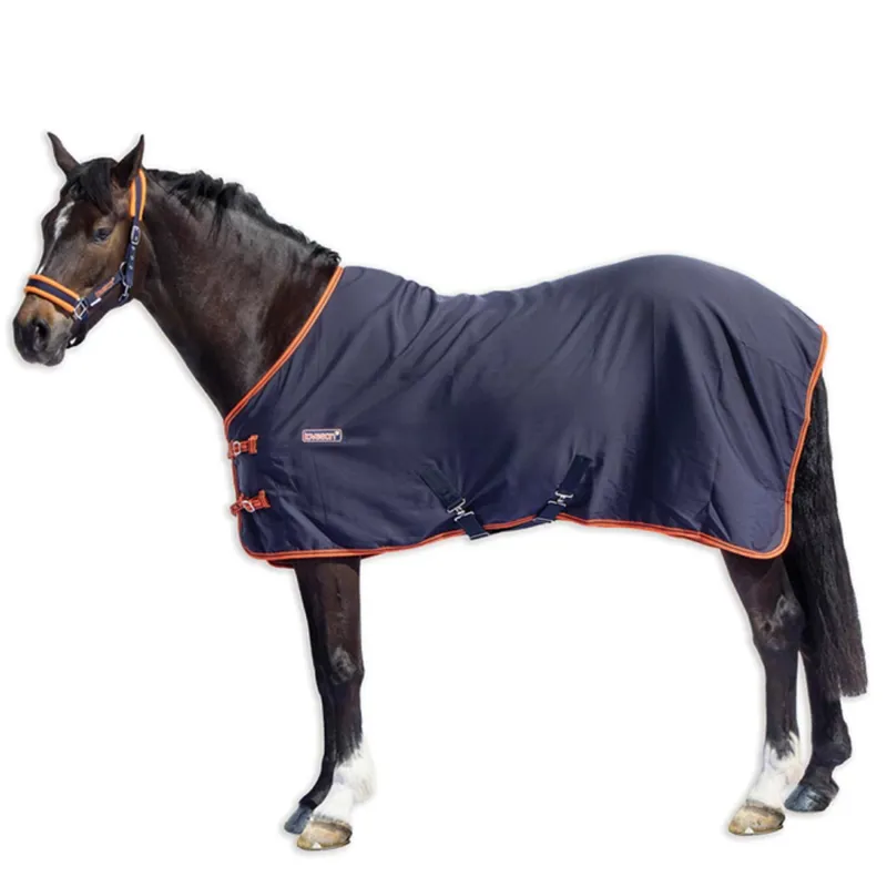 Loveson Summer Stable Sheet - Navy/Navy/Orange