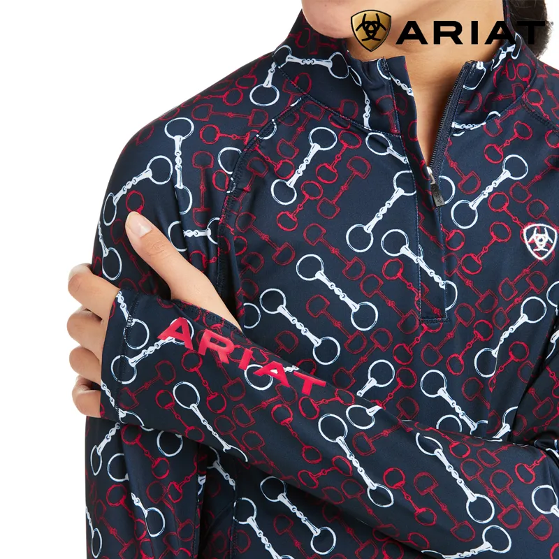 Ariat Youth Lowell 2.0 1/4 Zip Baselayer - Team Print-2