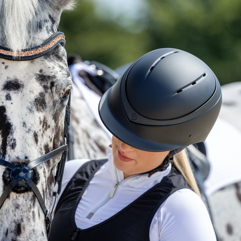 Charles Owen Luna Riding Hat - Black Matt/Black Matt-1