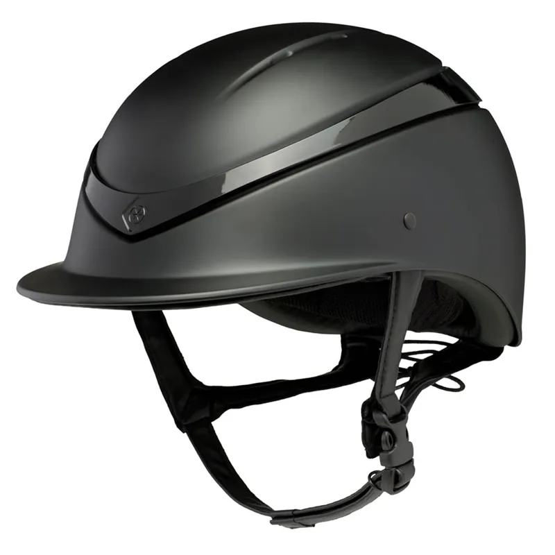 Charles Owen Luna Riding Hat - Black Matt/Black Gloss
