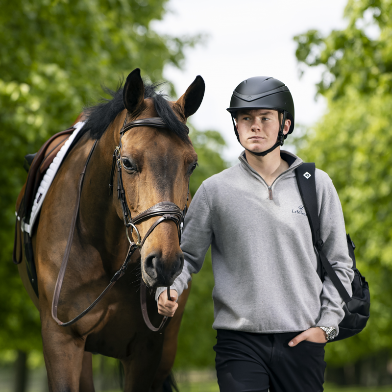 Charles Owen Luna Riding Hat - Black Matt/Black Matt-3