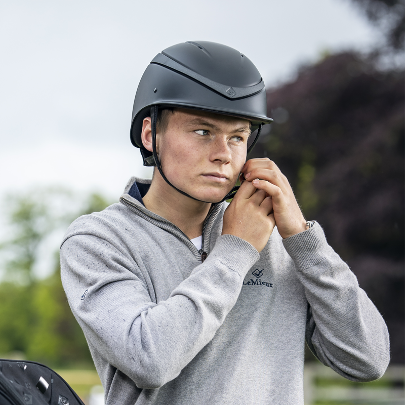 Charles Owen Luna Riding Hat - Black Matt/Black Matt-2