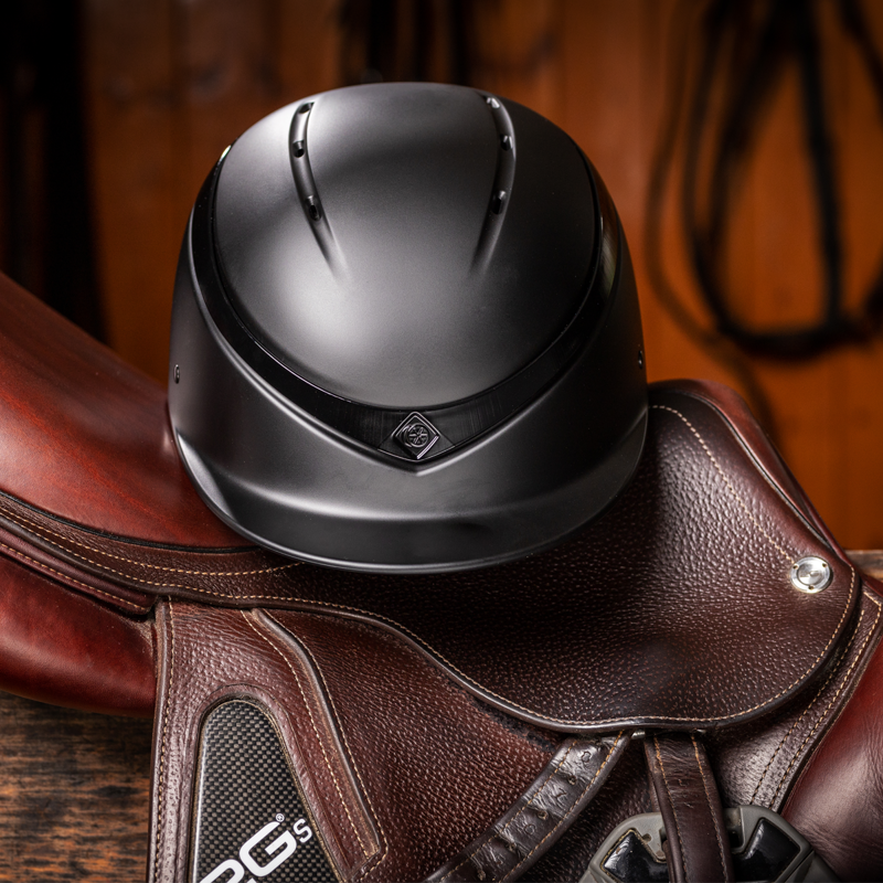 Charles Owen Luna Riding Hat - Black Matt/Black Gloss-1