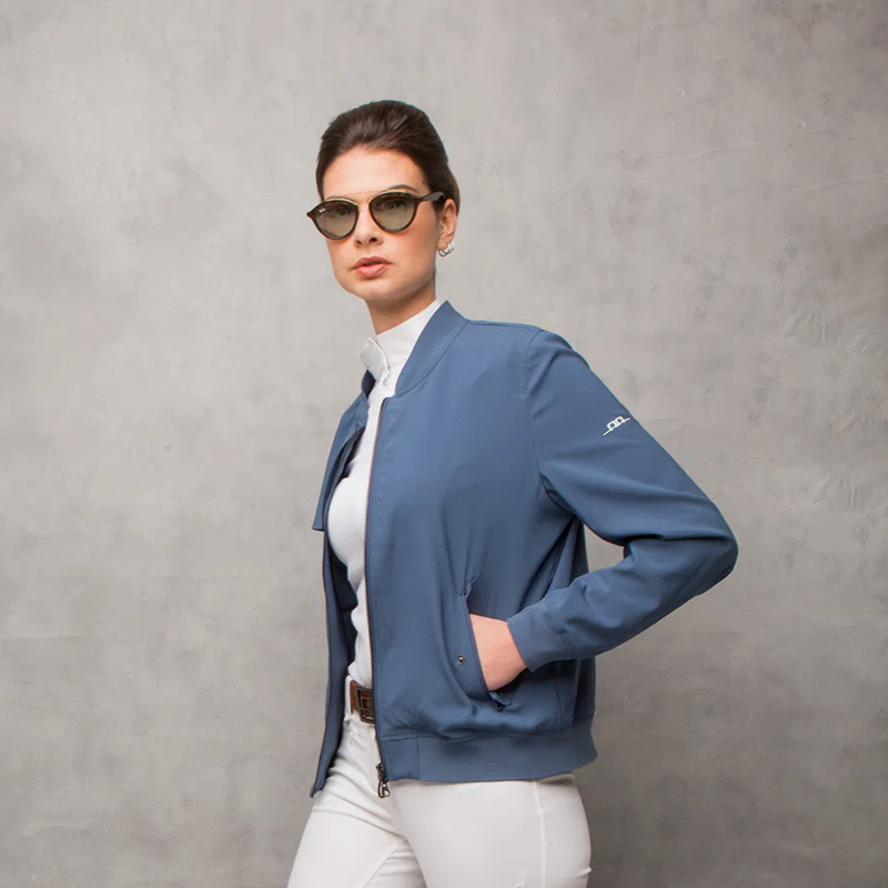 Horseware AA Platinum Ladies Luxury Silk Blouson - Aviation Blue-2