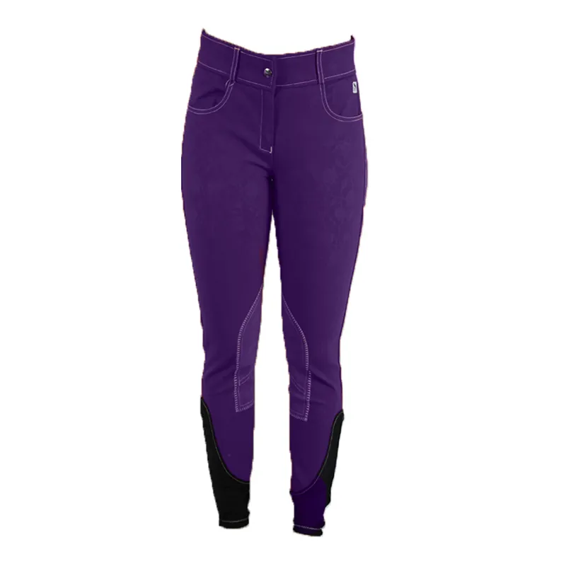 John Whitaker Lvy Ladies Self Seat Breeches - Purple