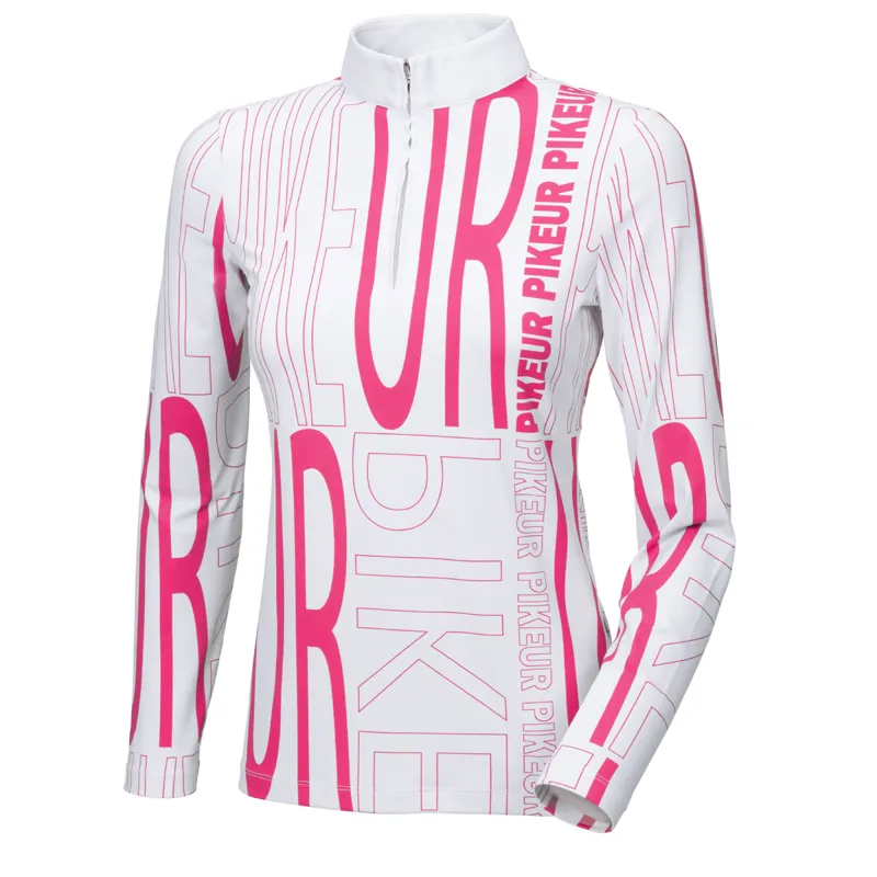 Pikeur Lyvi Print All Over Shirt - White/Blush Pink