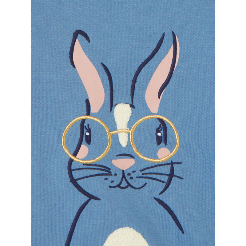 Joules Mackenzie Children's Embroidered Rabbit Sweatshirt - Blue-4