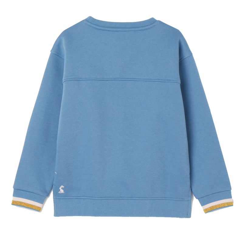 Joules Mackenzie Children's Embroidered Rabbit Sweatshirt - Blue-1