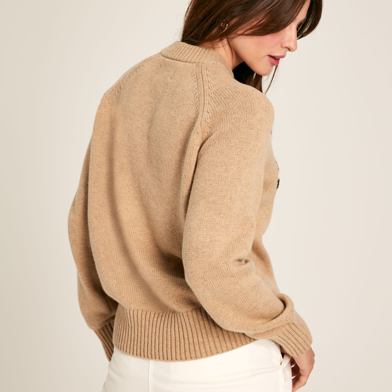 Joules Margot Ladies Intarsia Jumper - Oat-2